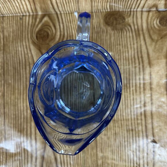 VTG Indiana Glass Tiara Nursery Rhyme Cream And Sugar 5 Piece Set Blue Cobalt - Picture 5 of 16